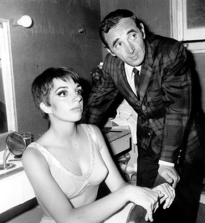French Singer Charles Aznavour Congratulating Liza Minnelli Backstage at Olympia, May 16, 1966 by Unbekannt Unbekannt